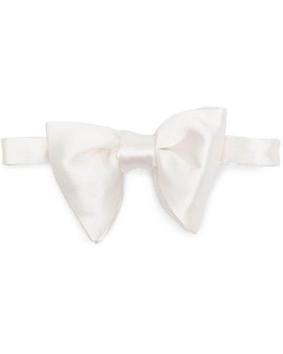 Tom Ford Silk Satin Bow Tie - White