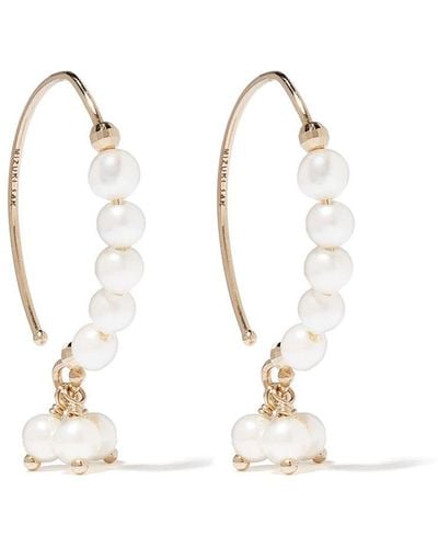 Mizuki 14kt Yellow Gold Sea Of Beauty Hook Pearl Earrings - Multicolour