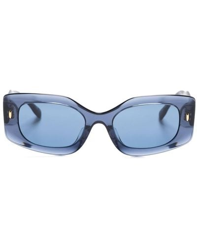 Tory Burch Miller Rectangle-frame Sunglasses - Blue