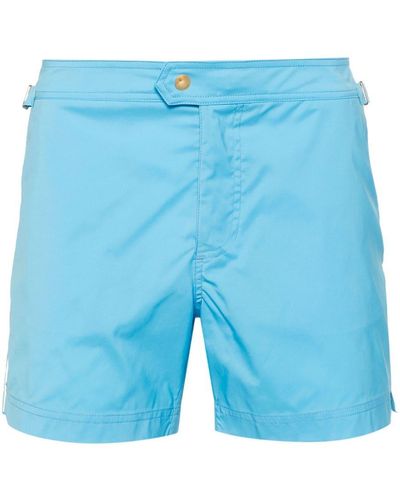 Tom Ford Side-stripe Swim Shorts - Blue