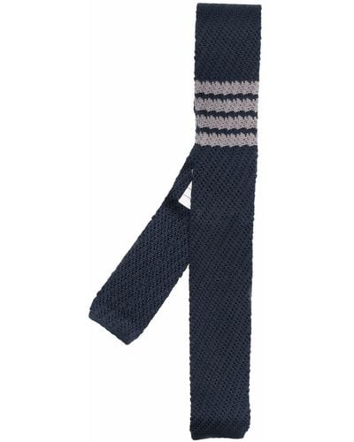 Thom Browne 4-bar Striped Tie - Blue