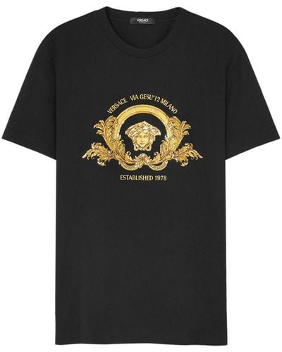 Versace Medusa Cotton T-shirt - Black