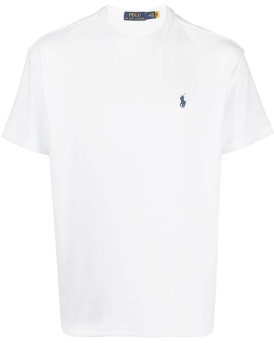 Polo Ralph Lauren T-shirt Met Geborduurd Logo - Wit