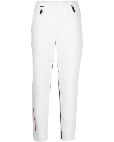 Prada Pantalones de chándal con logo estampado - Blanco