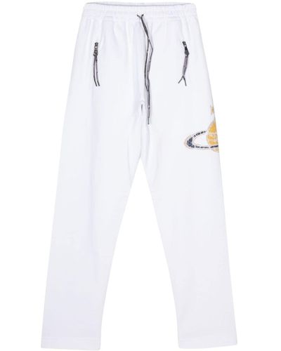Vivienne Westwood Orb-logo-print Jersey Trousers - White