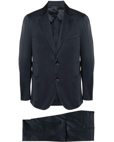 Lardini Anzug mit Brosche - Blau