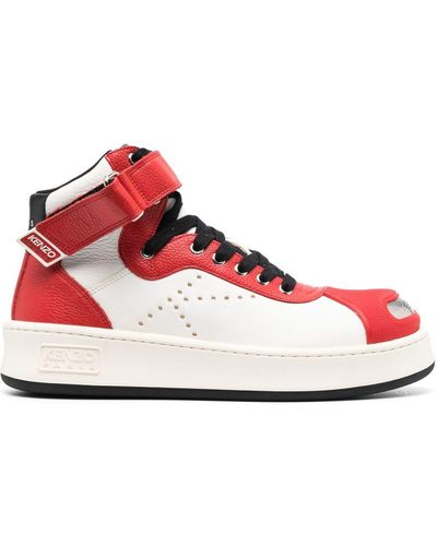 KENZO Hoops Two-tone Sneakers - Red