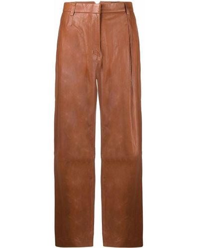 Rag & Bone Leslie Leather Trousers - Brown