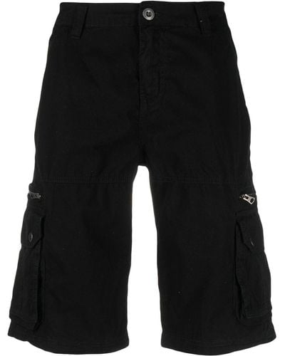 Alpha Industries Cargo-pocket Cotton Bermuda Shorts - Black