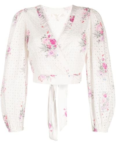 LoveShackFancy Broderie Anglaise Top - Roze