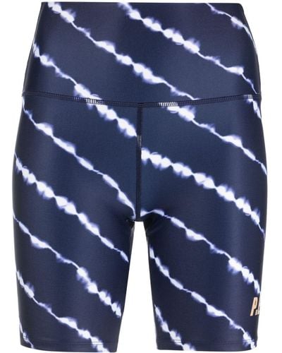 P.E Nation Shorts biker con fantasia tie-dye Ascend - Blu