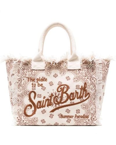 Mc2 Saint Barth Vanity Bandana-print Beach Bag - Natural