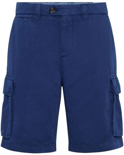 Brunello Cucinelli Halbhohe Cargo-Shorts - Blau