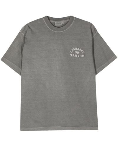 Carhartt Katoenen T-shirt Met Print - Grijs