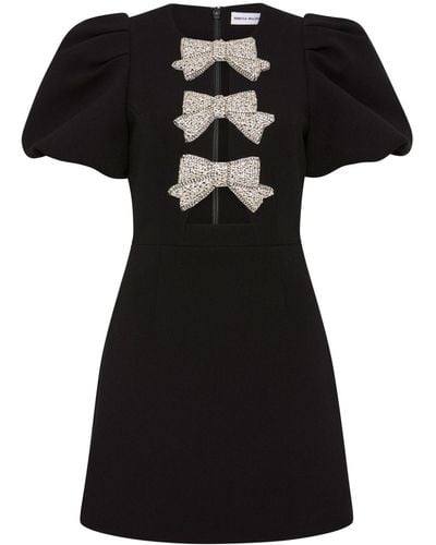Rebecca Vallance Juliana Embellished Bow Minidress - Black