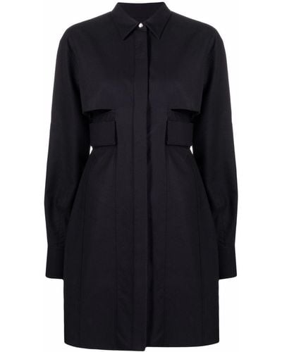 Givenchy Robe-chemise évasée à découpes - Noir