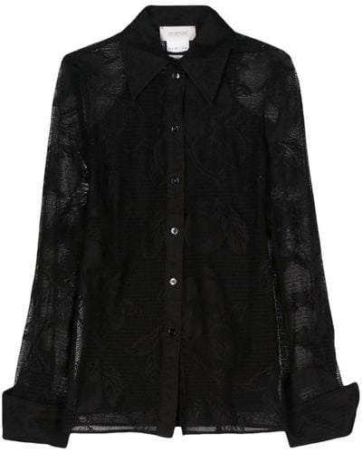 Sportmax Lace-detail Shirt - Black
