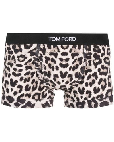 Tom Ford アニマルプリント ボクサーパンツ - ブラック