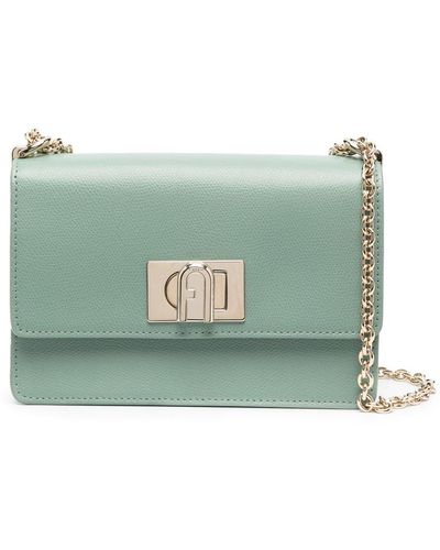 Furla Bandolera con placa del logo - Verde