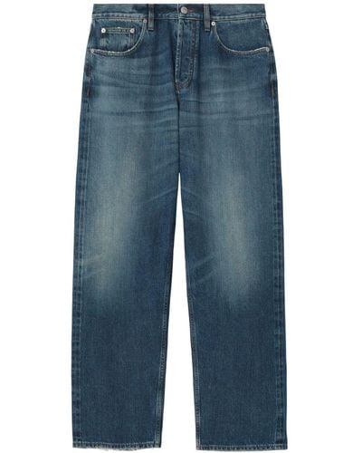 Burberry Halbhohe Wide-Leg-Jeans - Blau