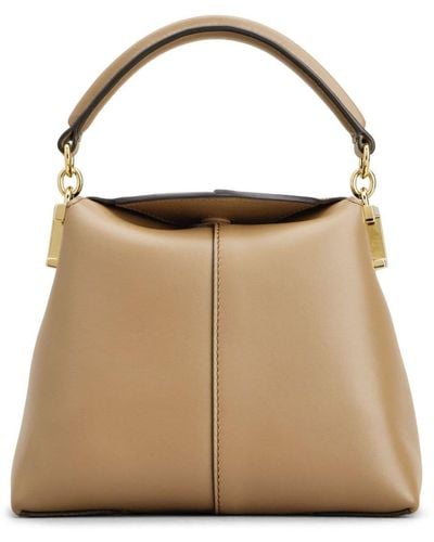 Tod's T Case Mini Leather Tote Bag - Natural