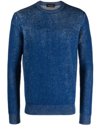 Roberto Collina Ribbed-knit Sweater - Blue