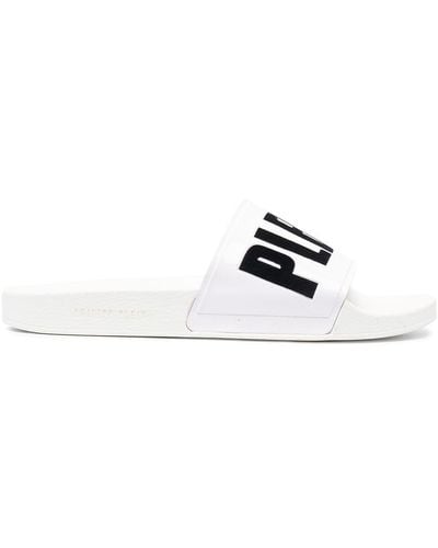 Philipp Plein Sandali slides con stampa - Bianco