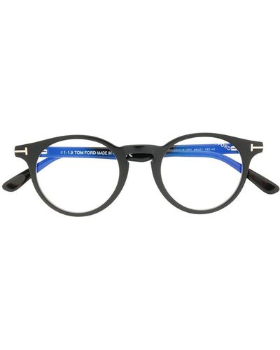 Tom Ford ラウンド 眼鏡フレーム - ブルー