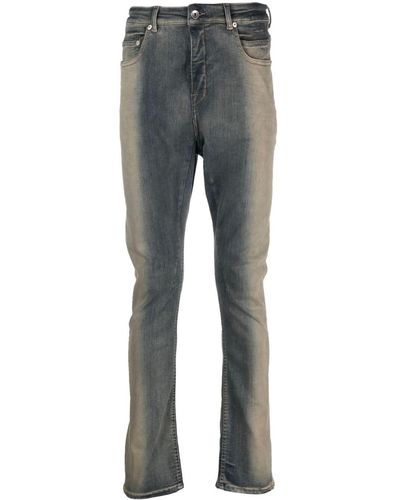 Rick Owens Faded-effect Skinny Jeans - Gray