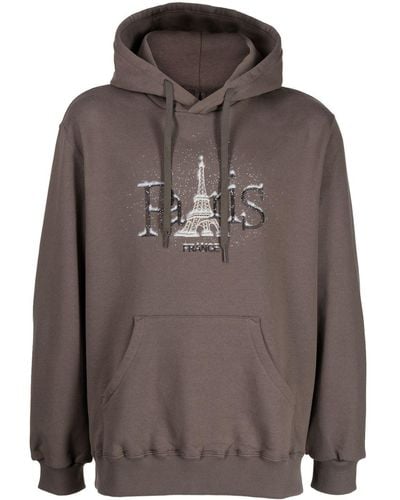 Doublet Graphic-print Cotton Hoodie - Brown