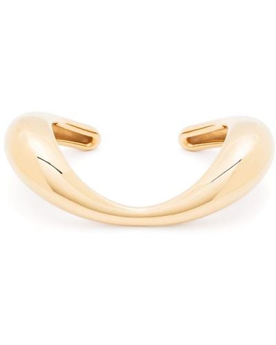 Charlotte Chesnais Lips Gold-plated Cuff Bracelet - Natural