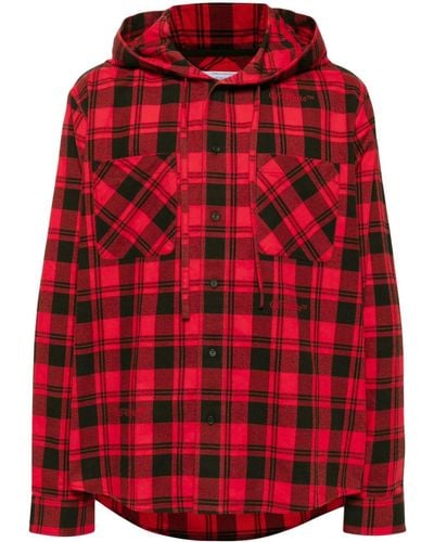 Off-White c/o Virgil Abloh Checked Cotton Shirt - Red