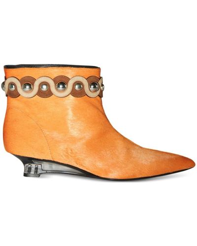 Emilio Pucci Ng 20mm Ankle Boots - Orange