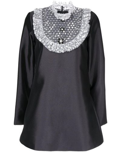 Macgraw Tempo Long-sleeve Mini Dress - Black