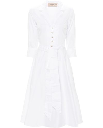 Blanca Vita Arabide poplin dress - White