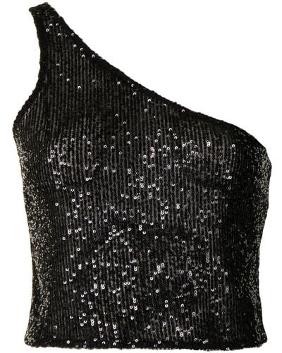 In the mood for love Top asimmetrico Elin - Nero
