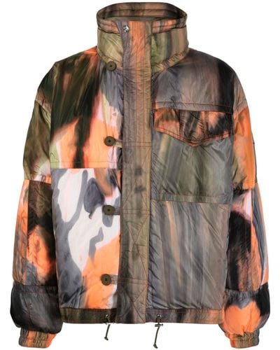 Bluemarble Graphic-print Puffer Jacket - Green