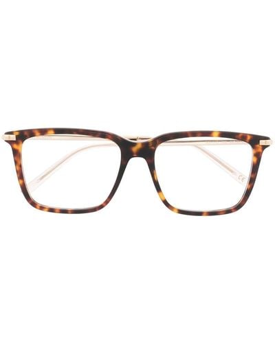 Boucheron Eckige Brille in Schildpattoptik - Braun