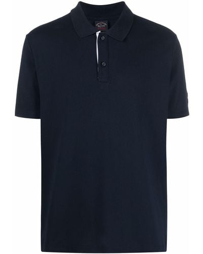 Paul & Shark Logo-print Short-sleeved Polo Shirt - Blue