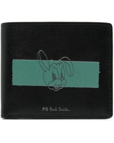 PS by Paul Smith Graphic-print Leather Wallet - Black