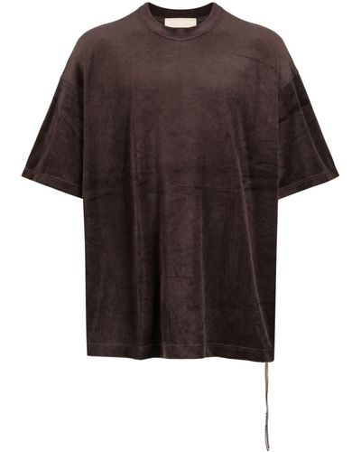 MASTERMIND WORLD T-shirt en velours à logo brodé - Noir