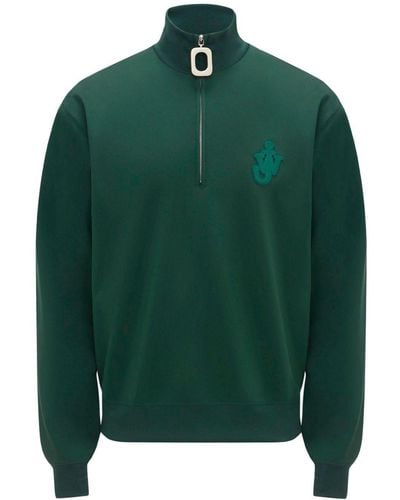 JW Anderson Logo-appliqué Sweatshirt - Green