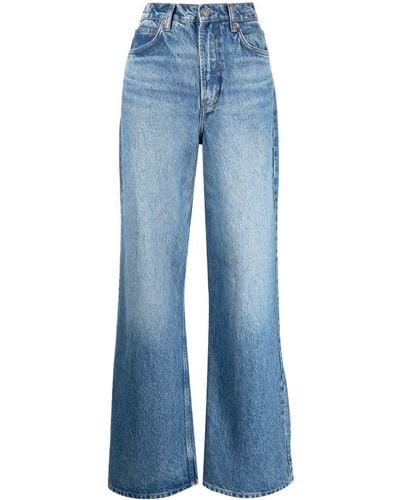 Reformation Cary High-rise Wide-leg Jeans - Blue