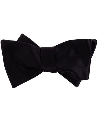 Giorgio Armani Adjustable-fit Silk Bow Tie - Black