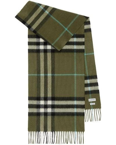 Burberry Vintage Check Cashmere Scarf - Green