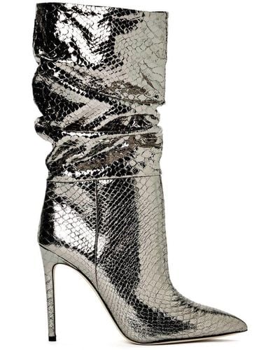 Paris Texas Stiletto 110mm Slouchy Boots - Grey