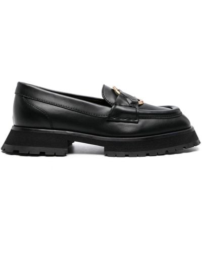 Moncler Bell Leather Loafers - Black