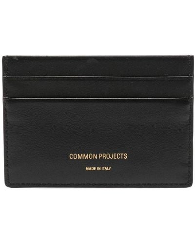Common Projects Logo-stamo Leather Cardholder - Black