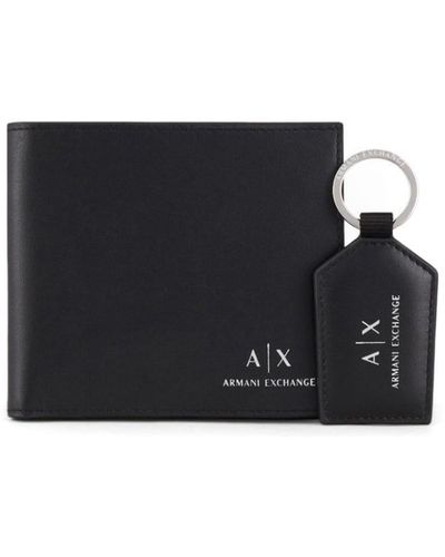 Armani Exchange Set aus Portemonnaie und Schlüsselanhänger - Schwarz