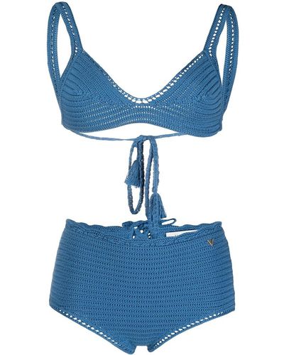 Valentino Bikini de punto - Azul